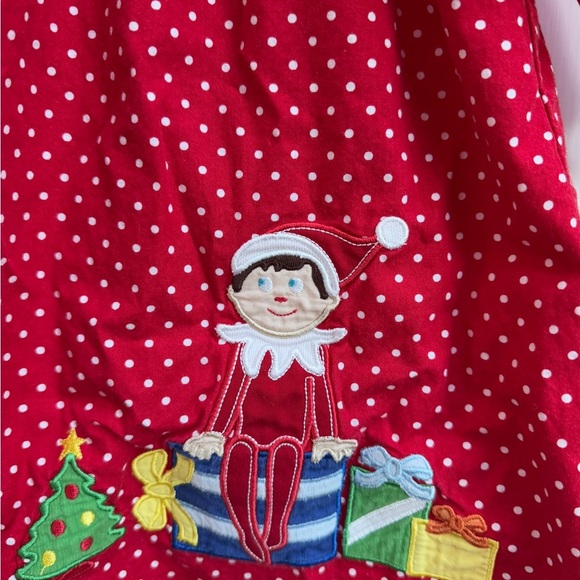 The Elf on the Shelf 2T Red Polka Dot Long Sleeve Flowy Christmas Holiday Dress - Picture 2 of 6
